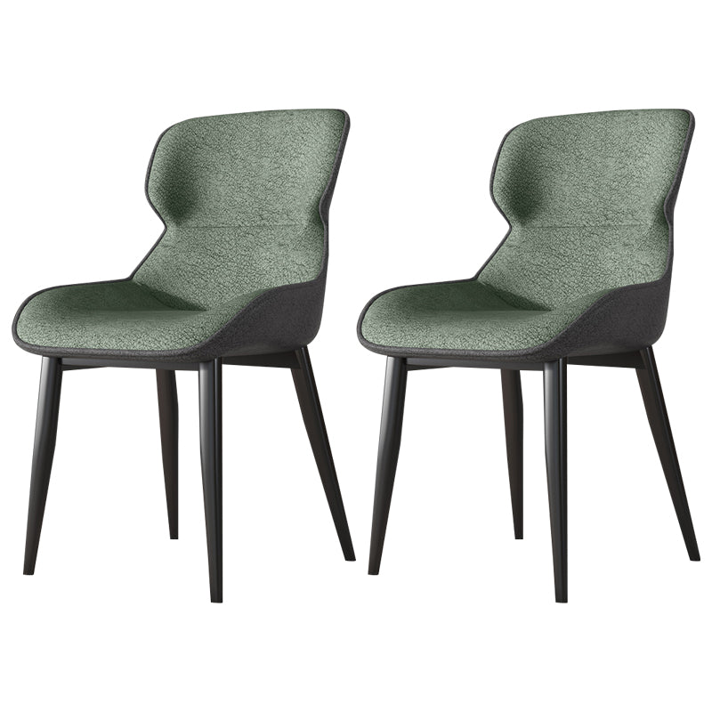 Chaise Parsons de style industriel, chaises de salle à manger sans accoudoirs avec pieds en métal