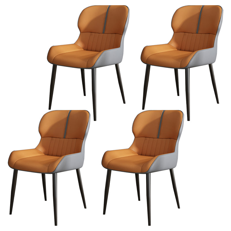 Chaise Parsons de style industriel, chaises de salle à manger sans accoudoirs avec pieds en métal