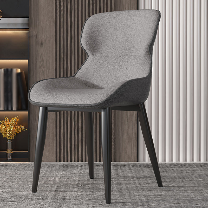Chaise Parsons de style industriel, chaises de salle à manger sans accoudoirs avec pieds en métal