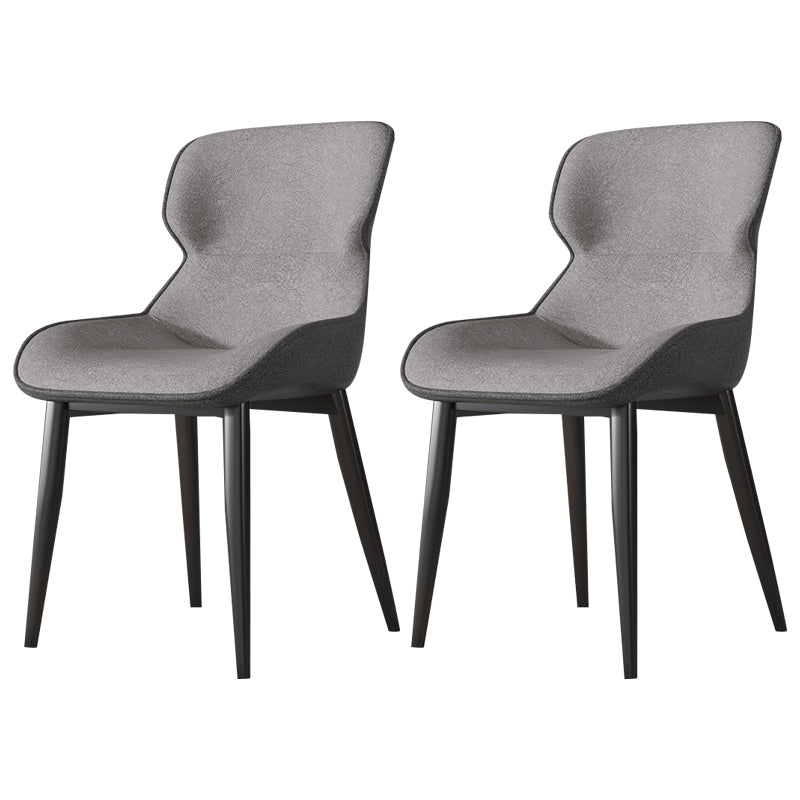 Chaise Parsons de style industriel, chaises de salle à manger sans accoudoirs avec pieds en métal