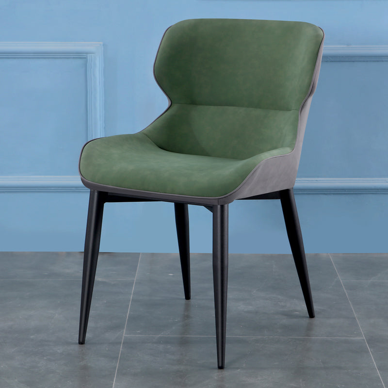 Chaise Parsons de style industriel, chaises de salle à manger sans accoudoirs avec pieds en métal
