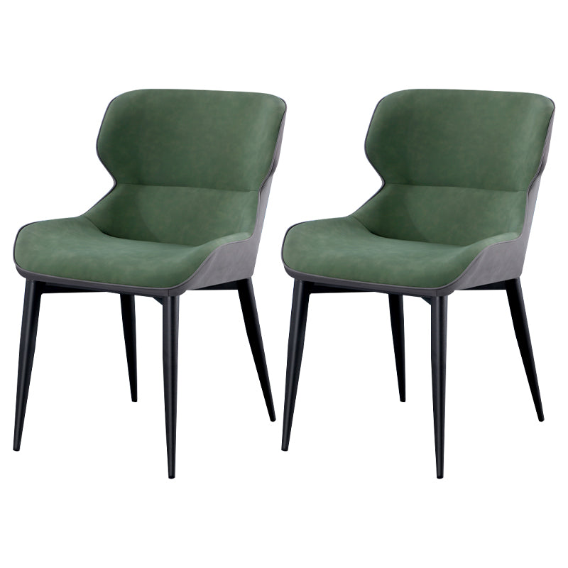 Chaise Parsons de style industriel, chaises de salle à manger sans accoudoirs avec pieds en métal