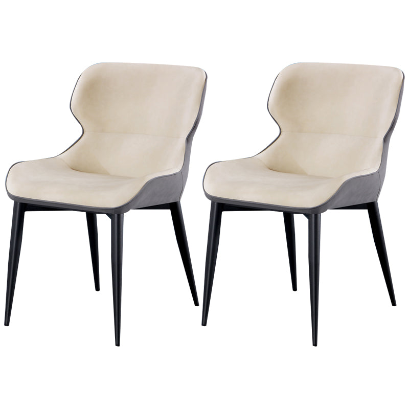 Chaise Parsons de style industriel, chaises de salle à manger sans accoudoirs avec pieds en métal
