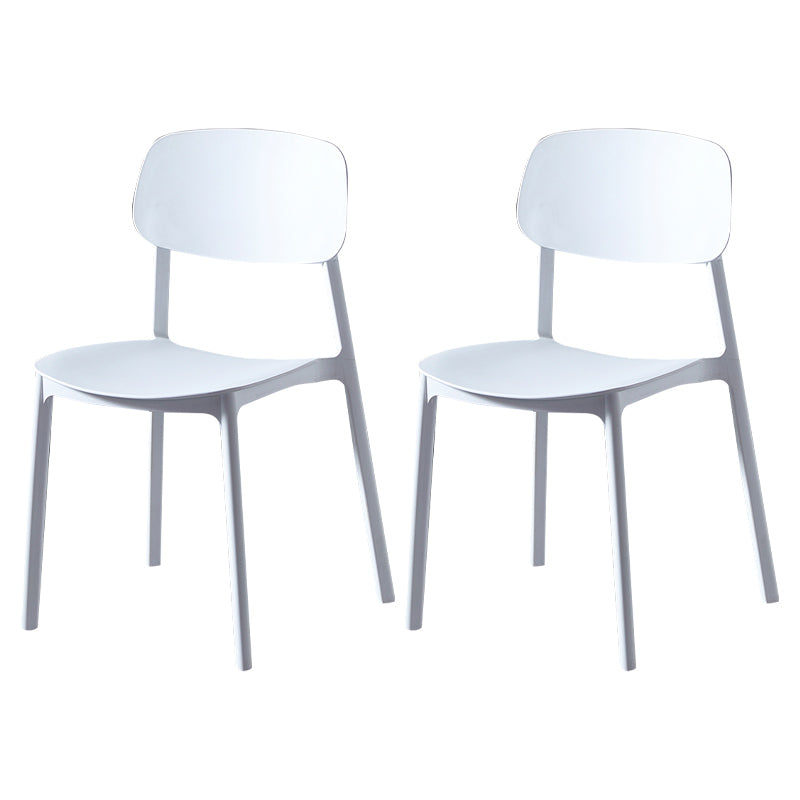 Chaise de salle à manger contemporaine en plastique, finition mate, chaise latérale de salle à manger à dossier ouvert