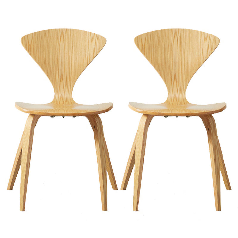 Contemporary Solid Wood Dining Chairs Armless Dining Chairs for Home Use