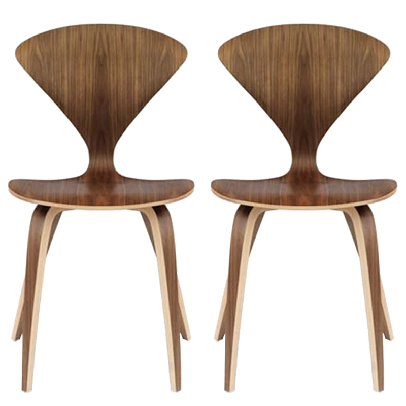 Contemporary Solid Wood Dining Chairs Armless Dining Chairs for Home Use