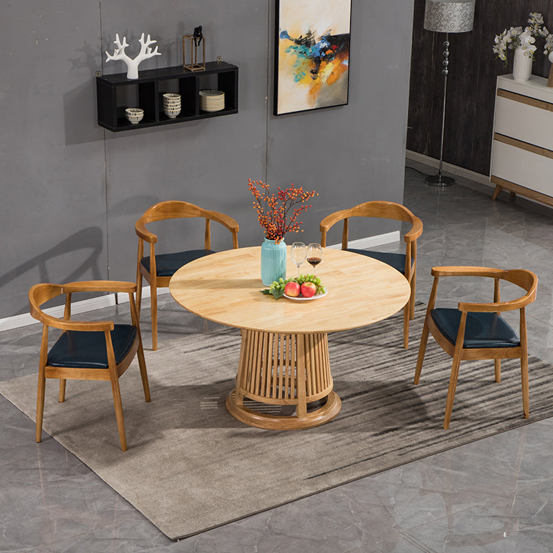 Modern Style Wood Dining Chair Stackable Open Back Dining Side Chair for Home