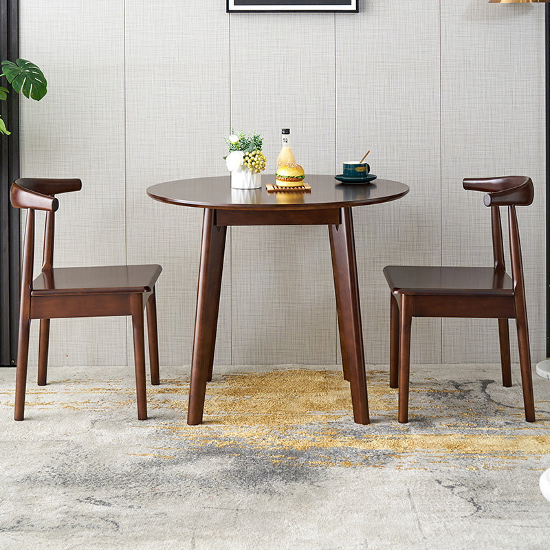 Modern Style Solid Wood Dining Room Set with Round Table Home Dining Table Furniture