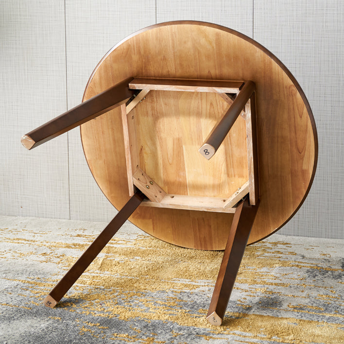 Modern Style Solid Wood Dining Room Set with Round Table Home Dining Table Furniture