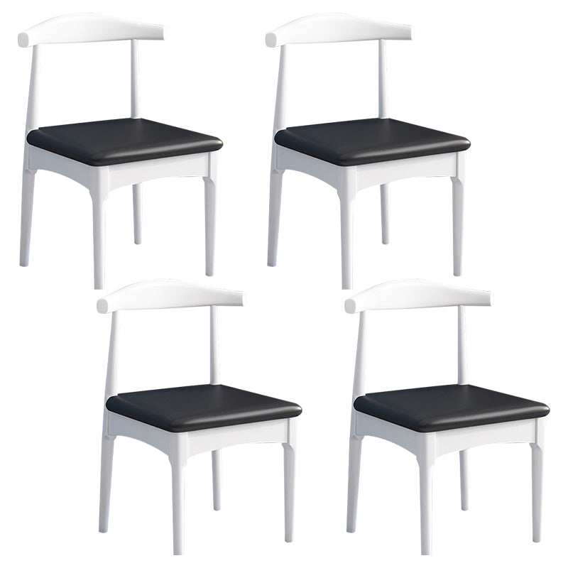 Scandinavian Wood Dining Chairs Indoor Armless Open Back Dining Side Chair