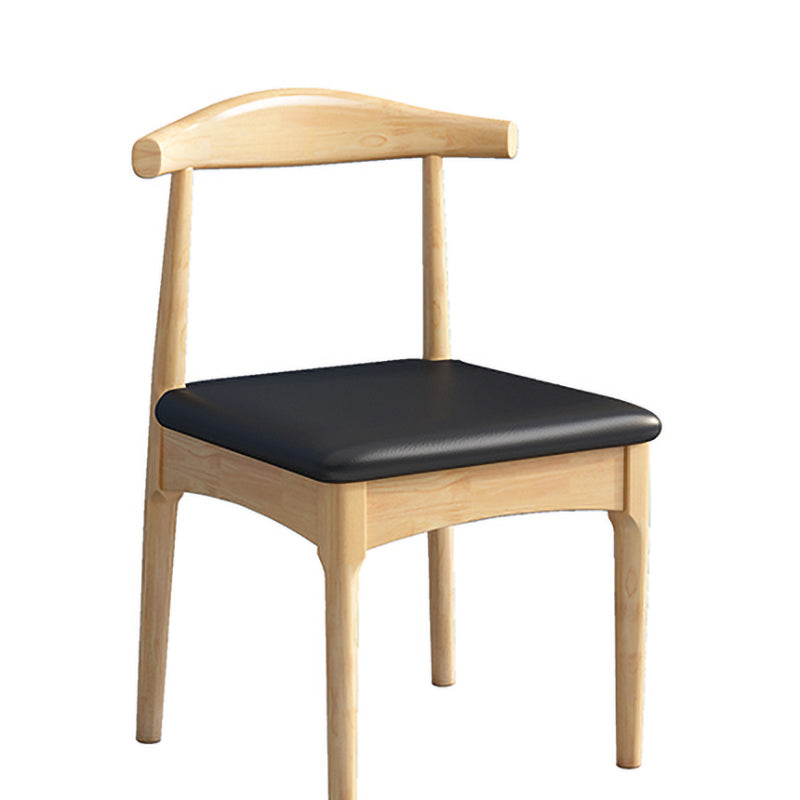 Scandinavian Wood Dining Chairs Indoor Armless Open Back Dining Side Chair