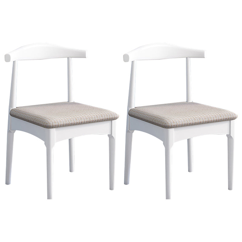 Scandinavian Wood Dining Chairs Indoor Armless Open Back Dining Side Chair
