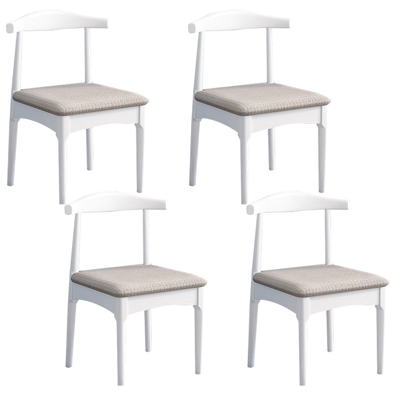 Scandinavian Wood Dining Chairs Indoor Armless Open Back Dining Side Chair