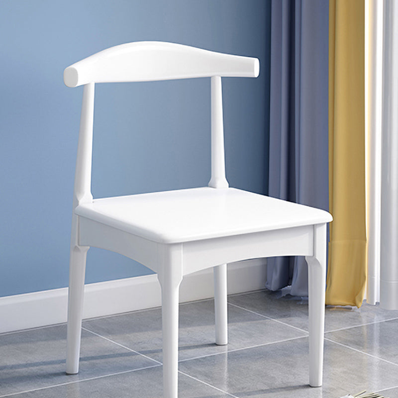 Scandinavian Wood Dining Chairs Indoor Armless Open Back Dining Side Chair