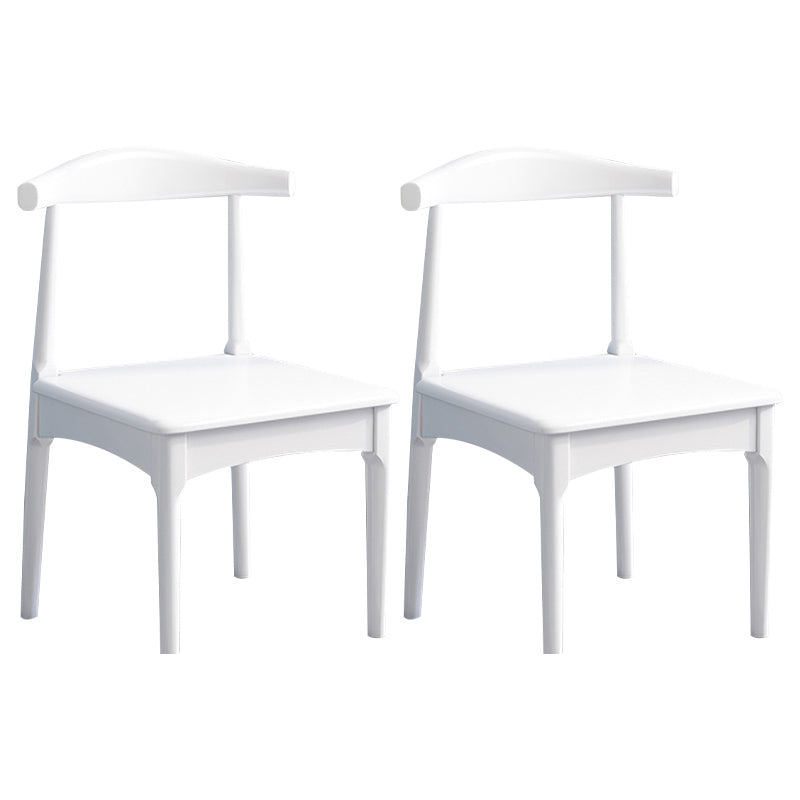 Scandinavian Wood Dining Chairs Indoor Armless Open Back Dining Side Chair