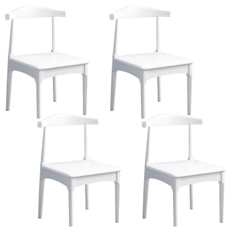 Scandinavian Wood Dining Chairs Indoor Armless Open Back Dining Side Chair