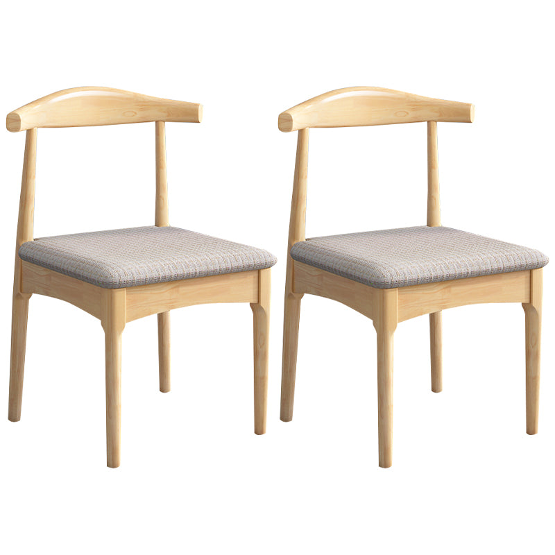 Scandinavian Wood Dining Chairs Indoor Armless Open Back Dining Side Chair