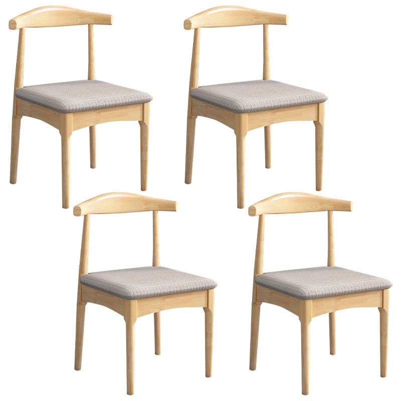 Scandinavian Wood Dining Chairs Indoor Armless Open Back Dining Side Chair