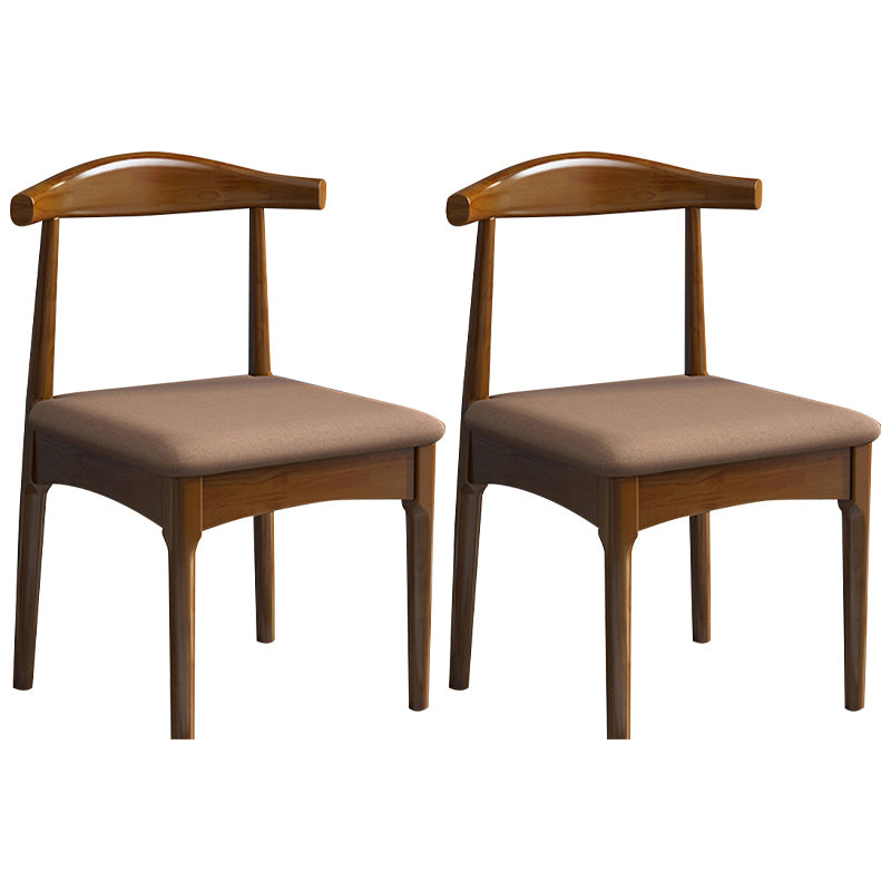 Scandinavian Wood Dining Chairs Indoor Armless Open Back Dining Side Chair