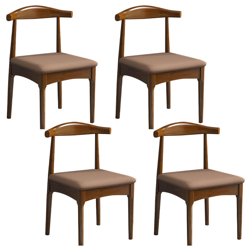 Scandinavian Wood Dining Chairs Indoor Armless Open Back Dining Side Chair