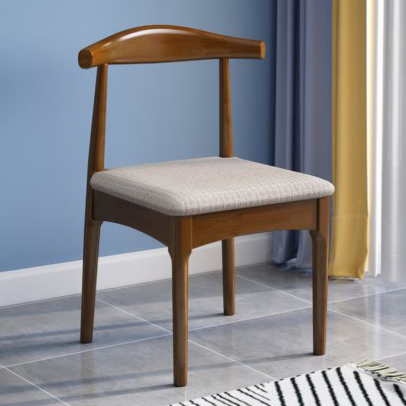 Scandinavian Wood Dining Chairs Indoor Armless Open Back Dining Side Chair