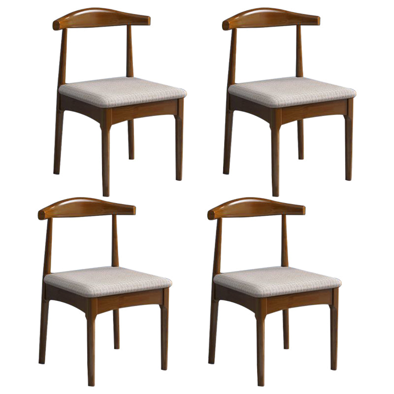 Scandinavian Wood Dining Chairs Indoor Armless Open Back Dining Side Chair