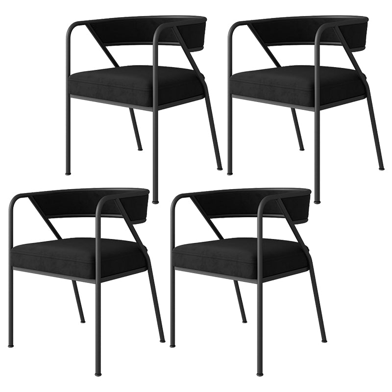 Chaise de salle à manger en métal de Style industriel, chaise d'appoint empilable à dossier ouvert pour la maison