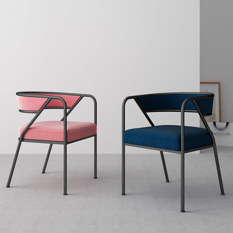 Chaise de salle à manger en métal de Style industriel, chaise d'appoint empilable à dossier ouvert pour la maison
