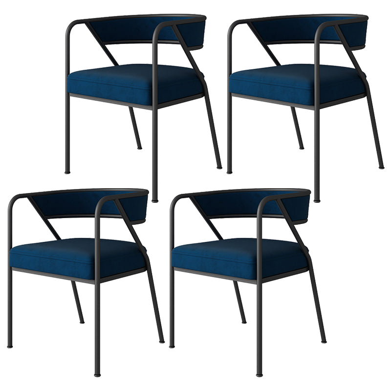 Chaise de salle à manger en métal de Style industriel, chaise d'appoint empilable à dossier ouvert pour la maison