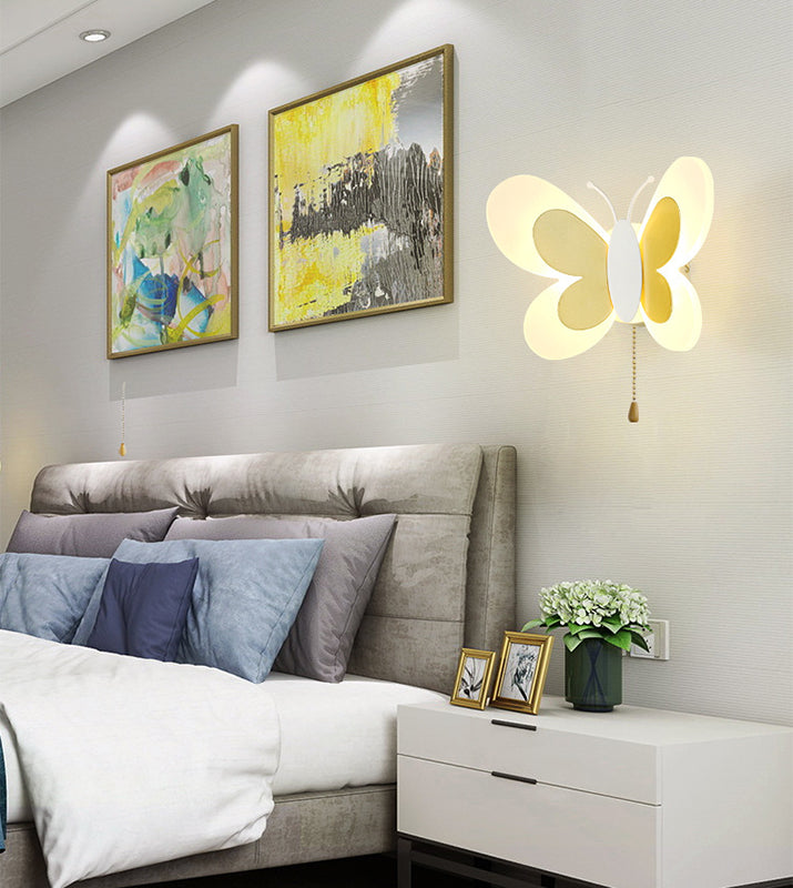 Luce con funce a parete a forma di farfalla a farfalla SEMPLICE ACRILICA ACRILICA ACRILICA A MONTRO MOLTO MOLTO LUCE
