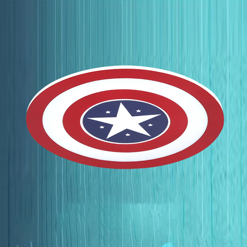 Plafonnier LED rouge et bleu en acrylique et métal, lampe encastrée pour chambre d'enfant