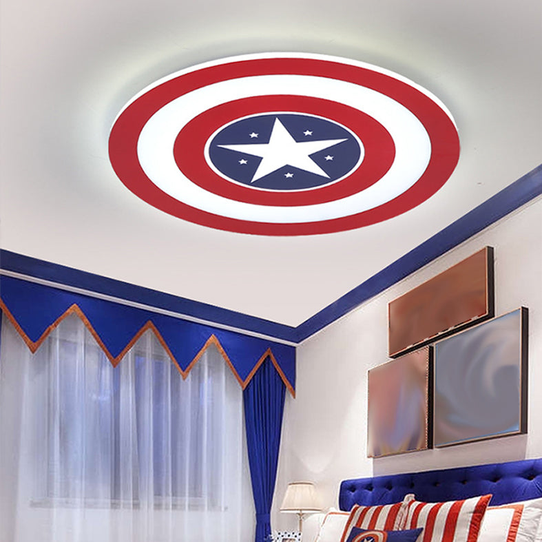 Plafonnier LED rouge et bleu en acrylique et métal, lampe encastrée pour chambre d'enfant