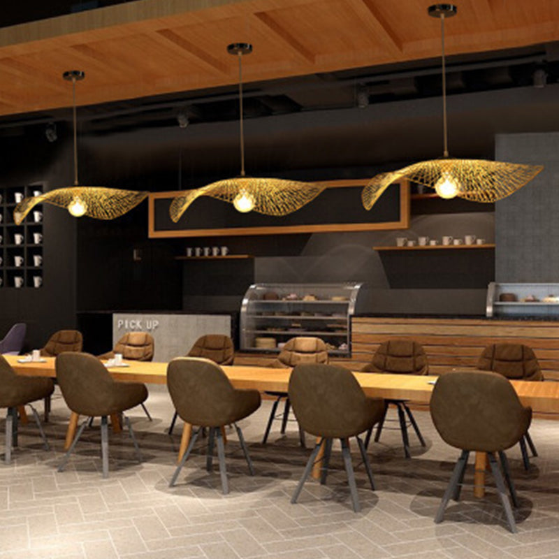 Twist Twist Twist Ciptenant Lighting Fishtures Rattan Hanging Light con cavo sospeso per il ristorante