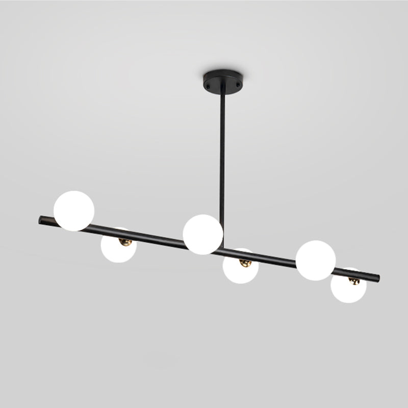 Spherical Glass Over Island Lighting Contemporary Style Pendant Lighting Fixture