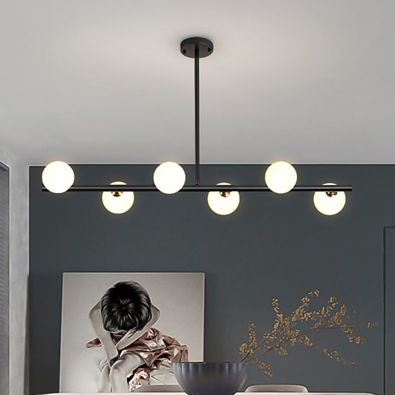 Spherical Glass Over Island Lighting Contemporary Style Pendant Lighting Fixture