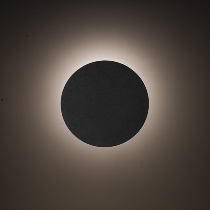 Round Simplicity Light Fixture Indoor Warm Lighting Fixtures in Gray for Bedroom