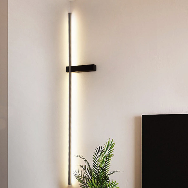 Iluminación de pared lineal moderna 1 luz de pared de luz con sombra acrílica