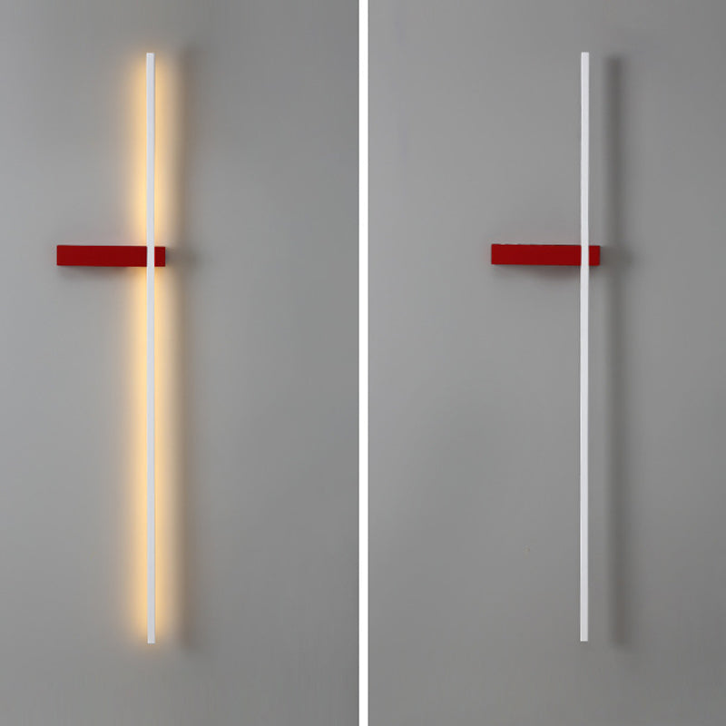 Iluminación de pared lineal moderna 1 luz de pared de luz con sombra acrílica