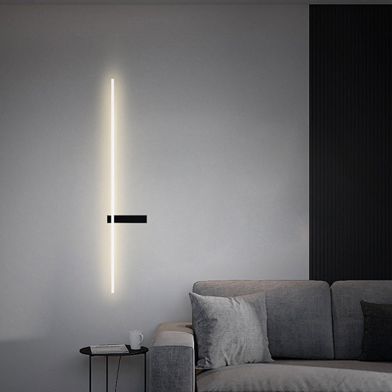 Iluminación de pared lineal moderna 1 luz de pared de luz con sombra acrílica