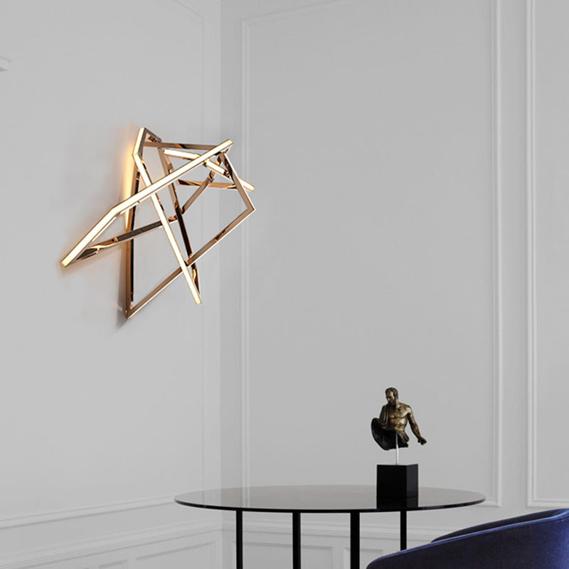 Lampada a parete geometrica Simplicità Postmoderna Simplicità Acrilico Montaggio a parete per soggiorno