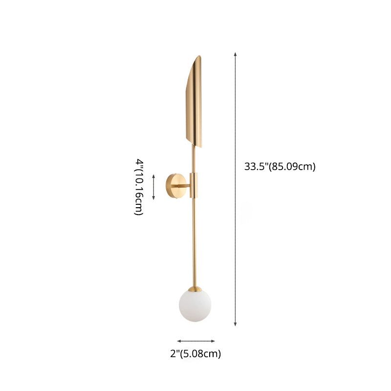 Lampada a parete a parete del globo postmoderno lampada a parete in vetro a monte per soggiorno