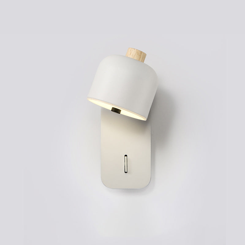 Metal Macaron Sconce Cylinder Shade 1 Light Nordic Modern Wall Mount Light