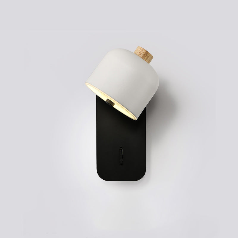 Metal Macaron Sconce Cylinder Shade 1 Light Nordic Modern Wall Mount Light