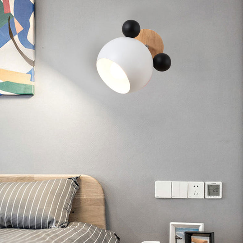 1 Light Wall Sconce Lamp Macaron Modern Metal Wall Mount Light Fixture for Boy Girl Bedroom