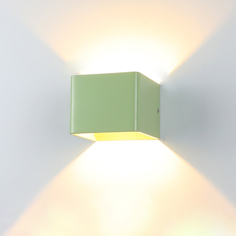 Square Wall Mounted Lamp Postmodern Simplicity Aluminum Wall Mount Lamp for Living Room