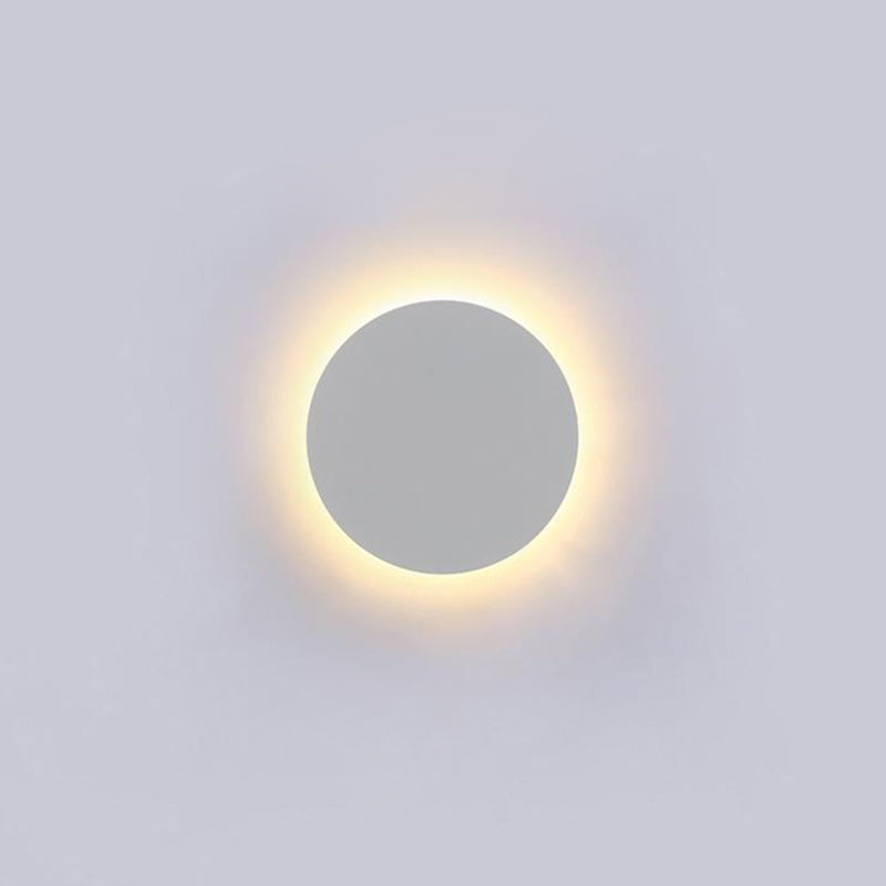 Lámpara montado en la pared redonda simplicidad posmoderna lámpara de montaje de pared acrílica para sala de estar