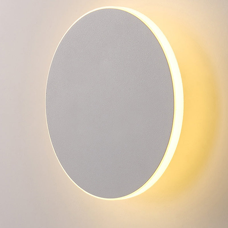 Lámpara montado en la pared redonda simplicidad posmoderna lámpara de montaje de pared acrílica para sala de estar