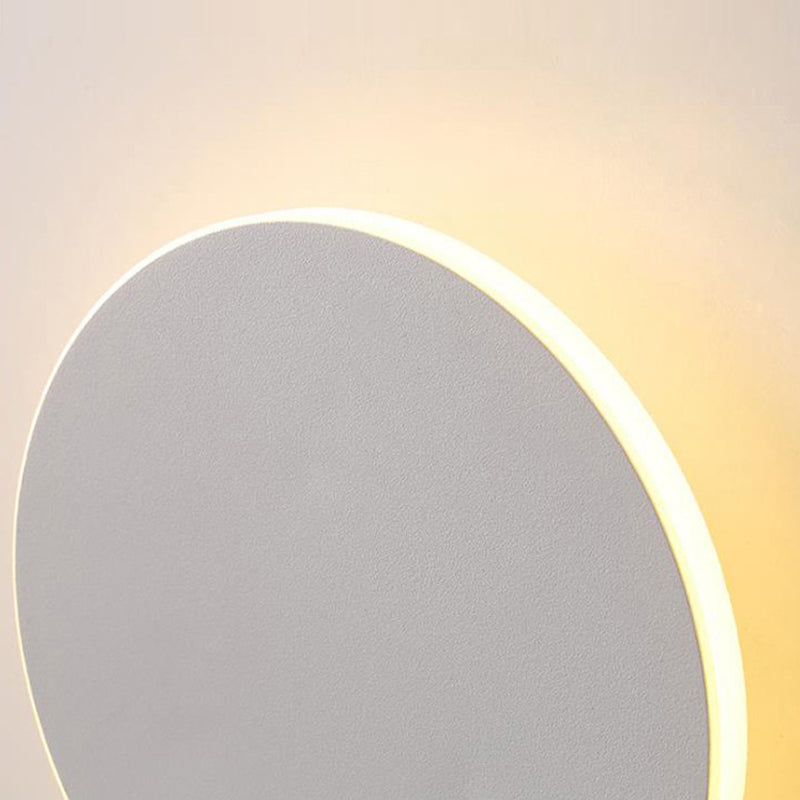 Lámpara montado en la pared redonda simplicidad posmoderna lámpara de montaje de pared acrílica para sala de estar
