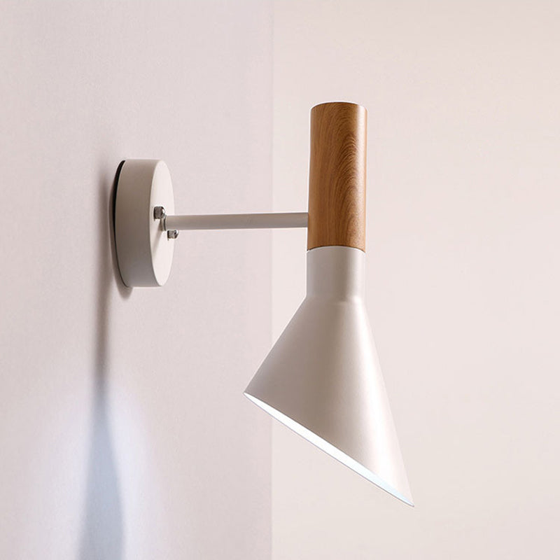 Cone Wall Mounted Lamp Modern Simplicity Macaron Metal Wall Mount Lamp for Living Room