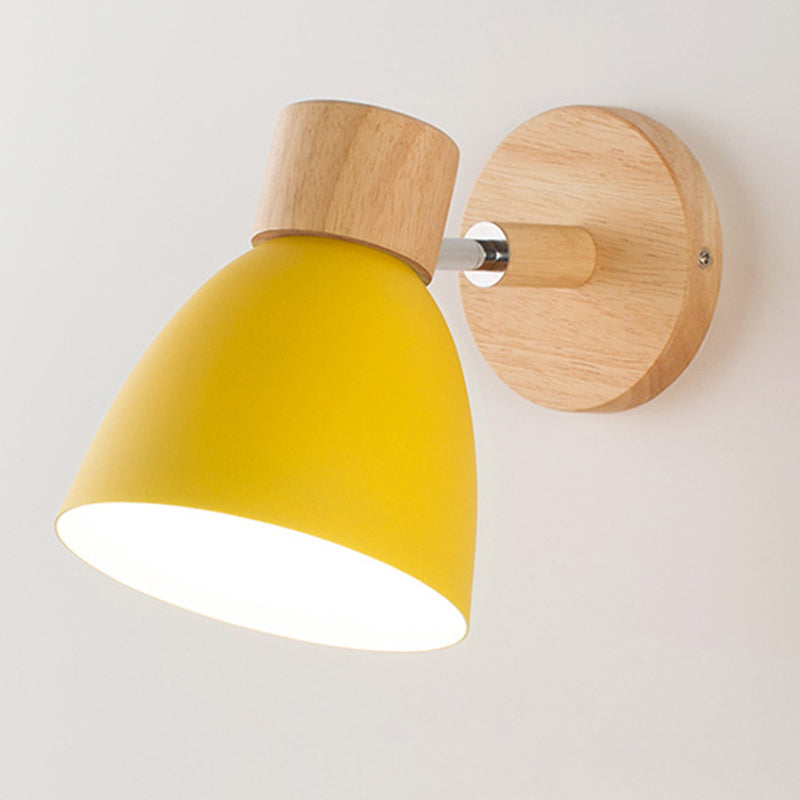 Bowl Wall Mounted Lamp Modern Simplicity Macaron Metal Wall Mount Lamp for Living Room